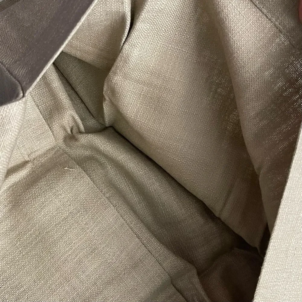 West Elm Dark Flax Warm Gray Melange Linen Cotton Blend Pillow Shams NWT